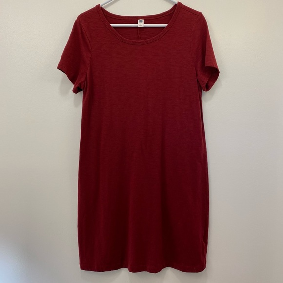 Burgundy / maroon t shirt dress - Picture 1 of 6